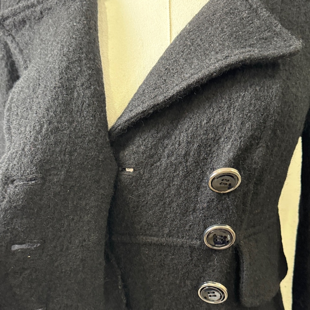 Sandro Sportswear 100% Wool Double-Breasted Peacoat – Size Small - Picture 10 of 13